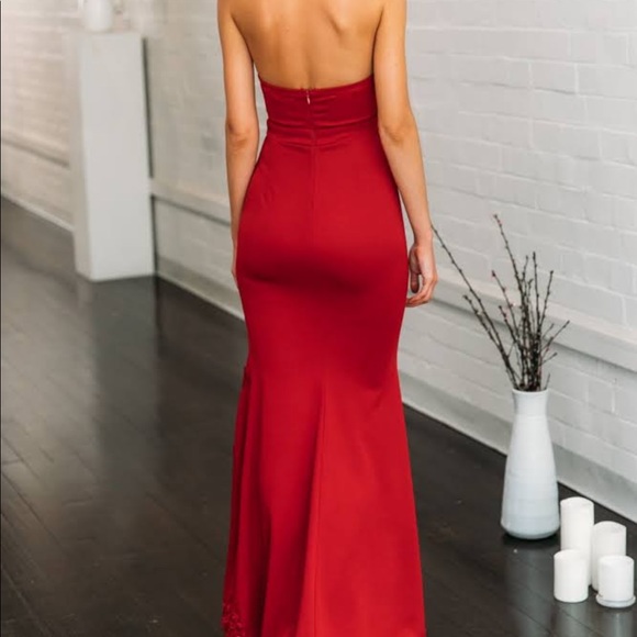 Hello Molly Dresses Hello Molly Strapless Black Full Length Dress